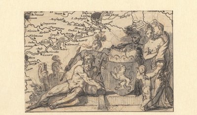 Návrh na vinětu s erbem Brabantska od Gerard de Lairesse