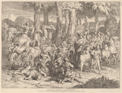 Semiramis na lovu lvů od Gerard de Lairesse