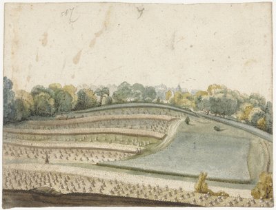 Panorama zvlněného pšeničného pole při pohledu shora od Gerard ter Borch (I)