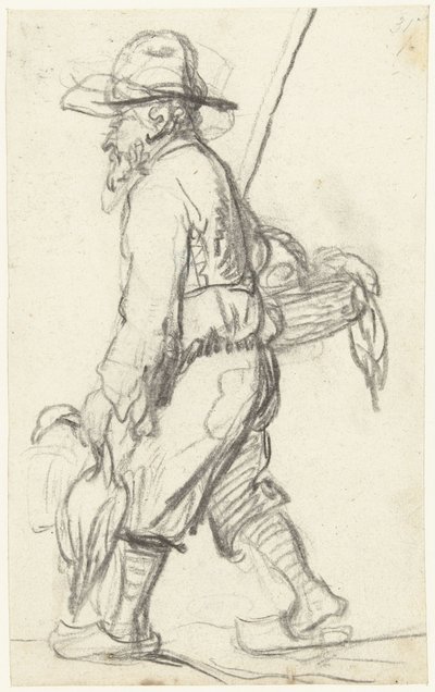 Lovec s košíkem kachen od Gerard ter Borch (II) (possibly)