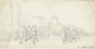 Ledová zábava v Zijlpoort v Haarlemu od Gerard ter Borch (II)