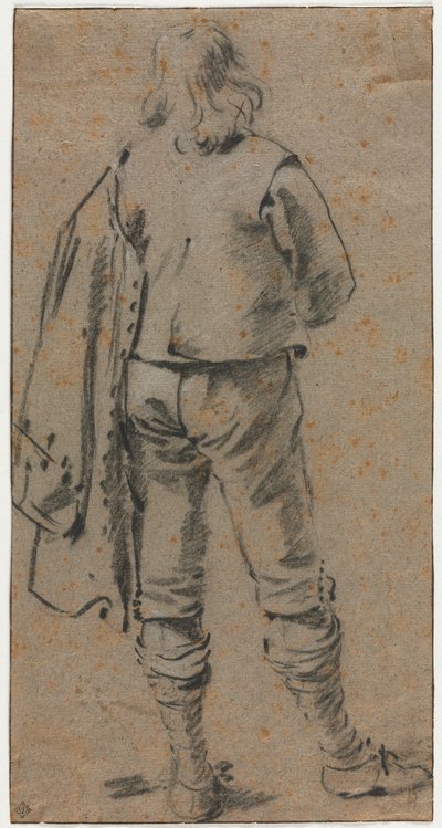 Muž stojící při pohledu zezadu od Gerard ter Borch