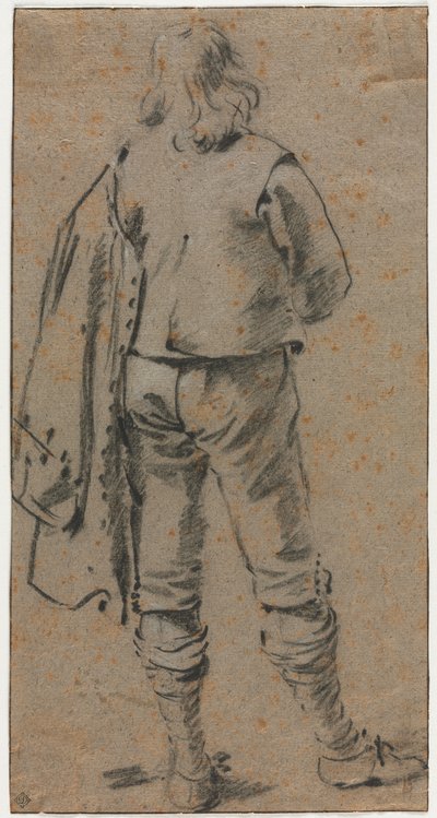 Muž stojící při pohledu zezadu, c. 1630. od Gerard ter Borch