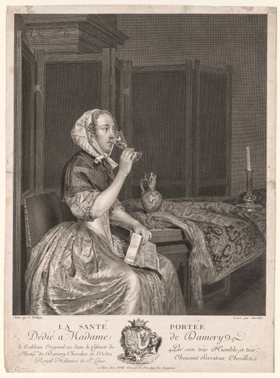 Pití toastu. od Gerard ter Borch