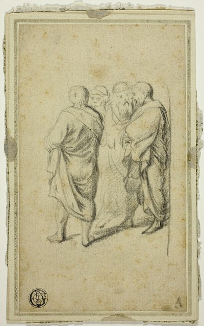 Skupina čtyř mužů v tógách od Gerard ter Borch