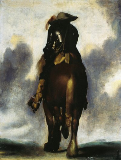 Muž na koni, pohled zezadu od Gerard ter Borch