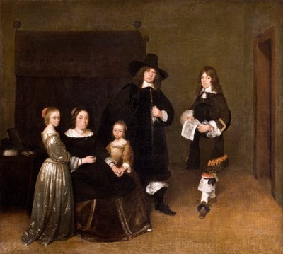 Portrét rodiny, 1656 od Gerard ter Borch