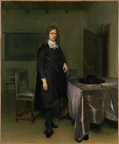Portrét gentlemana (olej na plátně) od Gerard ter Borch or Terborch