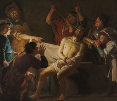 Kristus korunovaný trním (Matouš 27:27-31) od Gerard van Honthorst