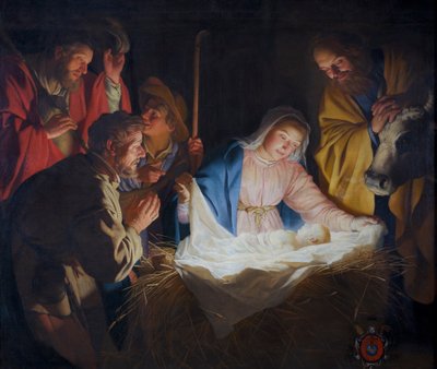 Klanění pastýřů od Gerard van Honthorst
