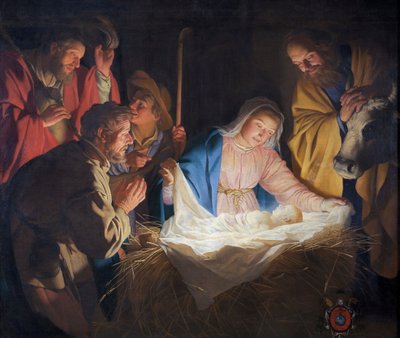 Klanění pastýřů od Gerard van Honthorst