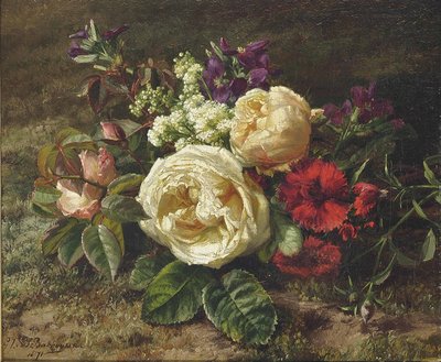 Letní kytice od Gerardina Jacoba van de Sande Bakhuyzen