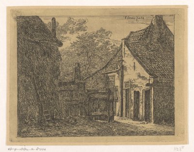 Farma s kupkou sena Farma v Pernis od Gerardus Emaus de Micault