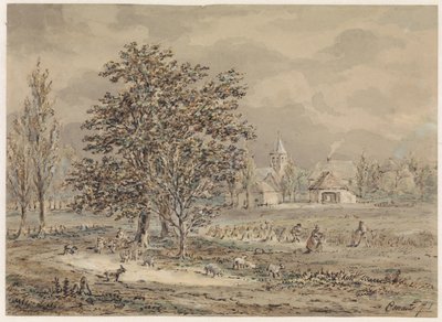 Pohled na vesnici Zoelmond od Gerardus Emaus de Micault