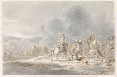 jezdecký souboj od Gerardus Emaus de Micault