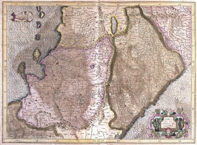 Abruzzo a Kampánie, Itálie (rytina od Gerardus Mercator