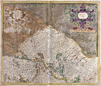 Alsasko, Francie (rytina od Gerardus Mercator