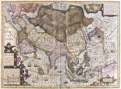 Asie (rytina od Gerardus Mercator