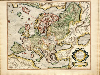 Atlas neboli kosmografické meditace o světě a fugura Evropa: Livonia, Rusko od Gerardus Mercator