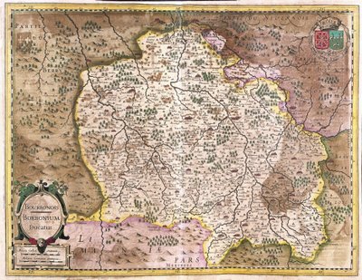 Bourbonnais, Francie (rytina od Gerardus Mercator