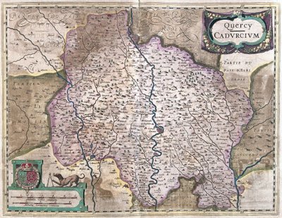 Cahors, Francie (rytina od Gerardus Mercator