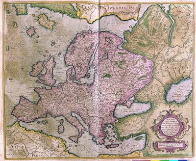 Evropa od Gerardus Mercator