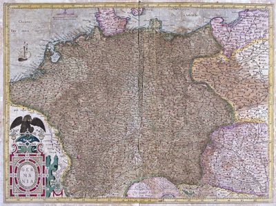 Německo (rytina od Gerardus Mercator