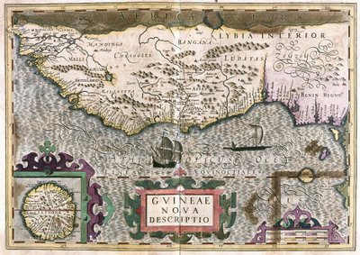 Guinea, Lybie - Afrika (rytina od Gerardus Mercator