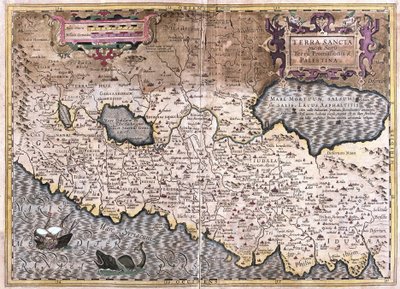 Svatá země a Palestina (rytina od Gerardus Mercator