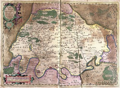 Ile-de-France, Severní Francie od Gerardus Mercator