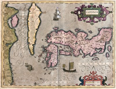 Japonsko (rytina od Gerardus Mercator