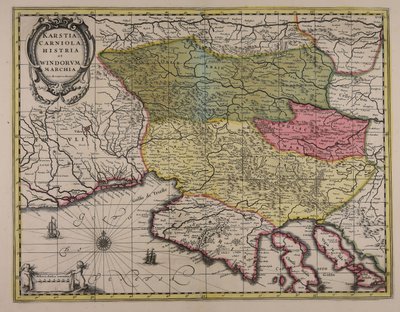 Karstia, Carniola, Histria et Windorum marchia od Gerardus Mercator