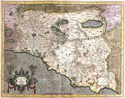 Lazio, Itálie (rytina od Gerardus Mercator