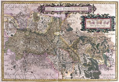 Lutych, Belgie (rytina od Gerardus Mercator