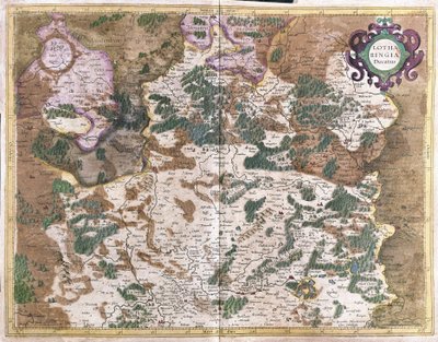 Lorraine, Francie (rytina od Gerardus Mercator