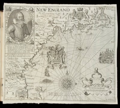 Mapa Nové Anglie, z Historia Mundi: nebo Mercator