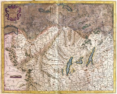 Severní Itálie (rytina od Gerardus Mercator