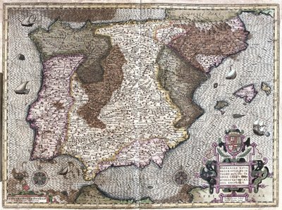 Španělsko (rytina od Gerardus Mercator