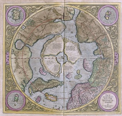Severní polární oblasti od Gerardus Mercator