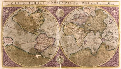 Zeměkoule (rytina od Gerardus Mercator