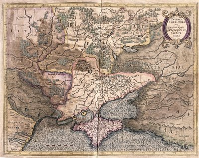 Ukrajina a Krym (rytina od Gerardus Mercator