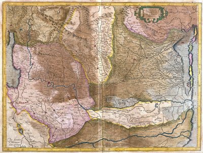 Verona, Vicenza a Padova, Itálie (rytina od Gerardus Mercator
