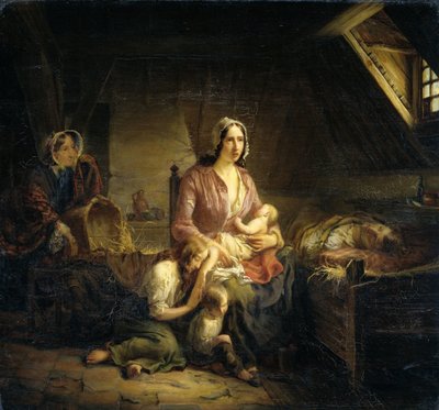 Bohatá dáma navštíví chudou rodinu od Gerardus Terlaak