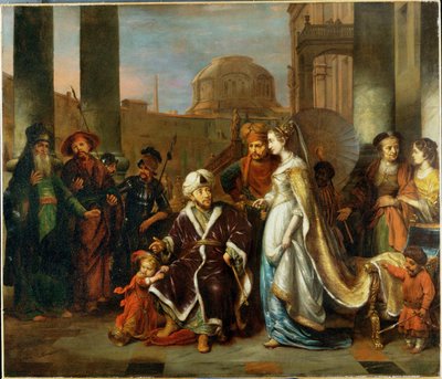 Mojžíš a faraonova koruna od Gerbrandt van den Eeckhout