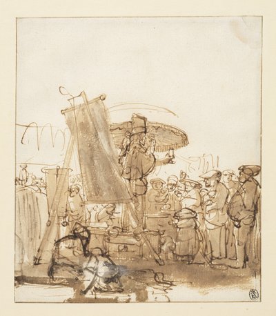 Kvak při projevu k davu, asi 1637 od Gerbrandt van den Eeckhout