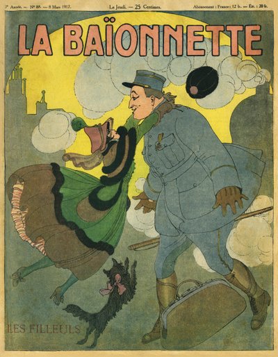 Obálka francouzských novin La Baionnette od Gerda Marie Frederike Wegener