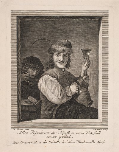 Sedlák se džbánem a sklem od Gerhard Ludvig Lahde