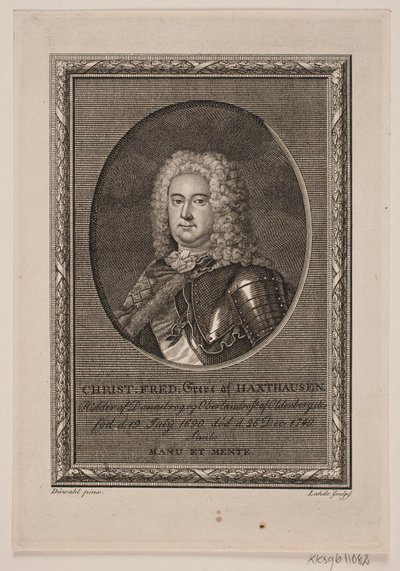 Christian Frederik hrabě z Haxthausenu od Gerhard Ludvig Lahde