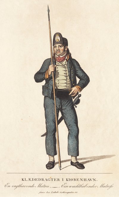 Námořník ve službě od Gerhard Ludvig Lahde