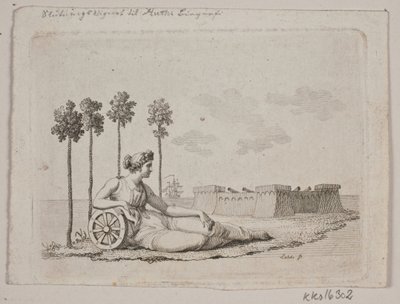 Ležící žena pevností od Gerhard Ludvig Lahde